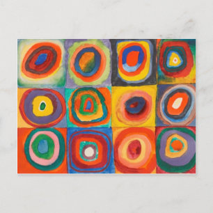 Kandinsky Squares Concentric Circles Briefkaart