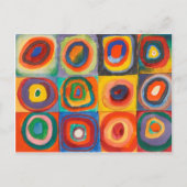 Kandinsky Squares Concentric Circles Briefkaart (Voorkant)