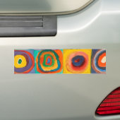 Kandinsky Squares Concentric Circles Bumpersticker (Op auto)