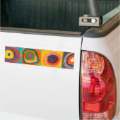 Kandinsky Squares Concentric Circles Bumpersticker (Op Truck)
