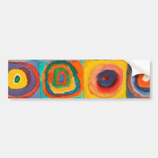 Kandinsky Squares Concentric Circles Bumpersticker (Voorkant)