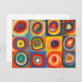 Kandinsky Squares Concentric Circles Feestdagenkaart (Voorkant / Achterkant)