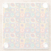 Kandinsky Squares Concentric Circles Glazen Onderzetter (Achterkant)