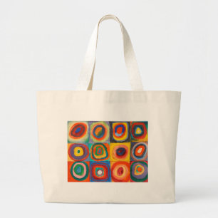 Kandinsky Squares Concentric Circles Grote Tote Bag