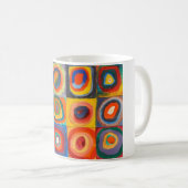 Kandinsky Squares Concentric Circles Koffiemok (Voorkant rechts)