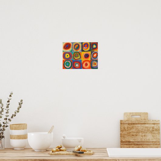 Kandinsky Squares Concentric Circles Poster (Keuken)