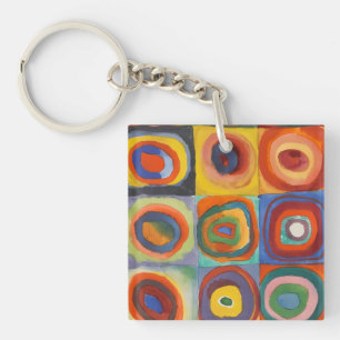 Kandinsky Squares Concentric Circles Sleutelhanger