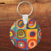 Kandinsky Squares Concentric Circles Sleutelhanger (Voorkant)