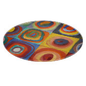 Kandinsky Squares Concentric Circles Snijplank (Hoek)
