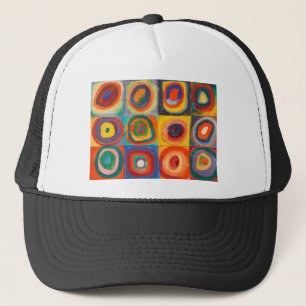 Kandinsky Squares Concentric Circles Trucker Pet