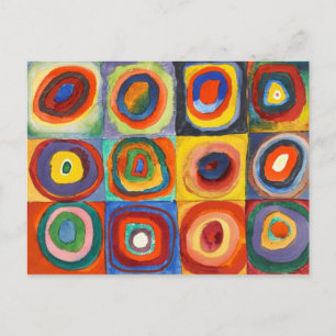Kandinsky - Squares met Concentrische cirkels Briefkaart