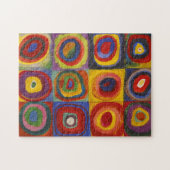 Kandinsky Squares met Concentrische cirkels kleuri Legpuzzel (Horizontaal)