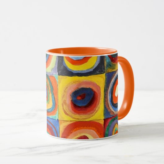 Kandinsky - Squares met Concentrische cirkels Mok (Voorkant rechts)