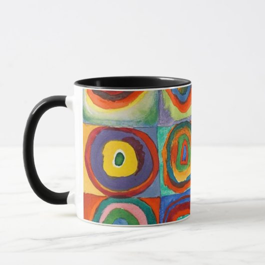 Kandinsky - Squares met Concentrische cirkels Mok (Links)