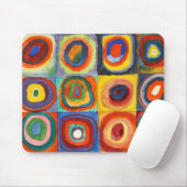 Kandinsky - Squares met Concentrische cirkels Muismat (Met muis)