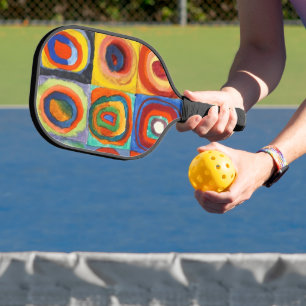 Kandinsky - Squares met Concentrische cirkels Pickleball Paddle