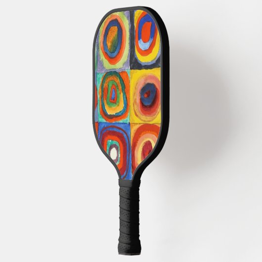 Kandinsky - Squares met Concentrische cirkels Pickleball Paddle (Links)