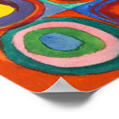 Kandinsky - Squares met Concentrische cirkels Poster (Hoek)
