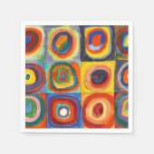 Kandinsky - Squares met Concentrische cirkels Servet (Voorkant)