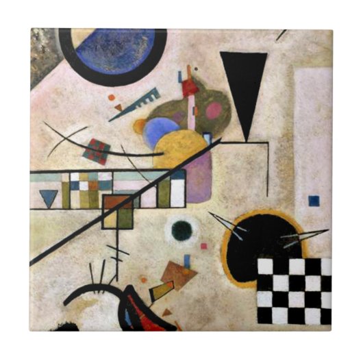 Kandinsky - strijders, tegeltje (Voorkant)