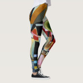Kandinsky - Swinging, populair schilderij Leggings (Rechts)