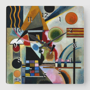 Kandinsky - Swinging, populair schilderij,  Vierkante Klok