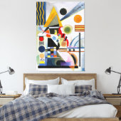 KANDINSKY - SWINGING (Schaukeln) - 1925 - Bauhaus Canvas Afdruk (Insitu (Slaapkamer))
