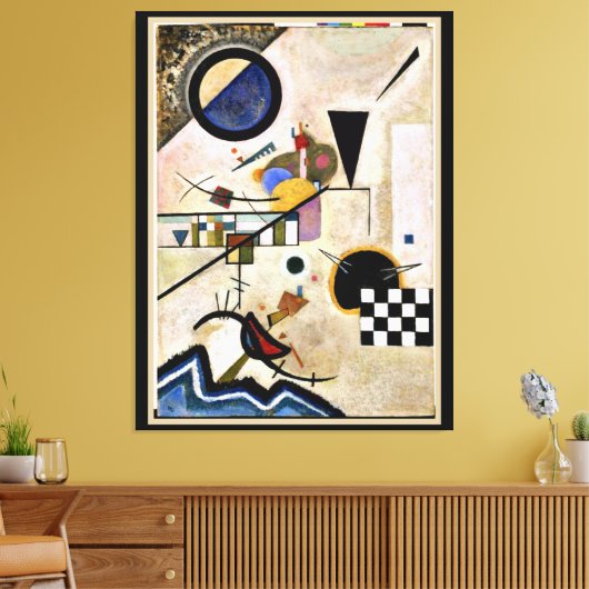 Kandinsky - Tegenovergestelde Akkoorden Canvas Afdruk (Insitu (Woonkamer))