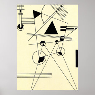 Kandinsky - Tekening voor punt Poster