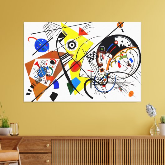 KANDINSKY - TRANSVERSALE LIJN - 1923 - Bauhaus - Canvas Afdruk (Insitu (Woonkamer))