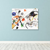 Kandinsky transversale lijn canvas afdruk (Insitu (Houten vloer))