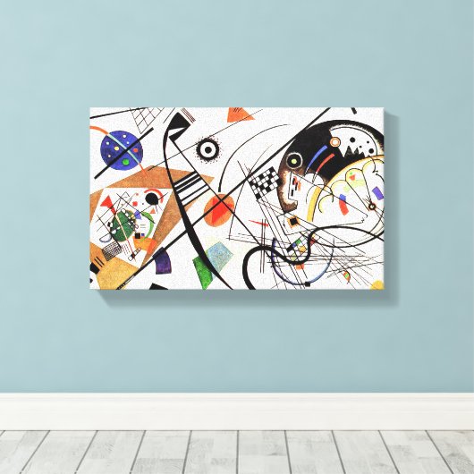 Kandinsky transversale lijn canvas afdruk (Insitu (Houten vloer))