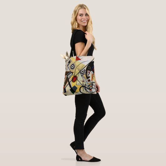 Kandinsky - Transversale lijn Tote Bag (Op model)