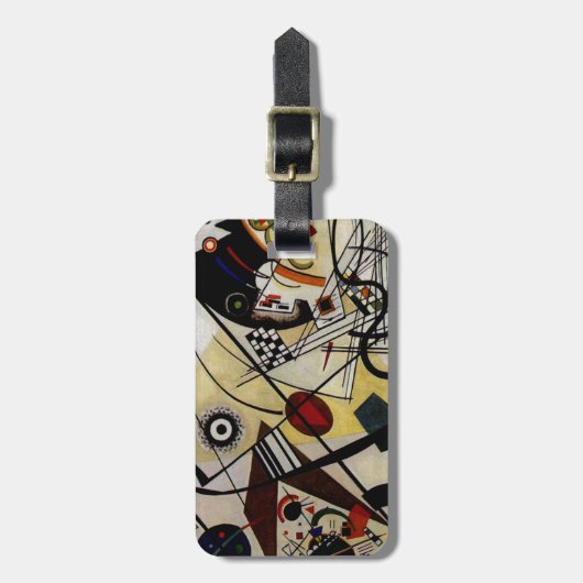 Kandinsky Transverse Ongebroken Lijn Bagagelabel (Voorkant verticaal)