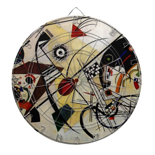 Kandinsky Transverse Ongebroken Lijn Dartbord (Voorkant)