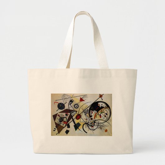 Kandinsky Transverse Ongebroken Lijn Grote Tote Bag (Voorkant)
