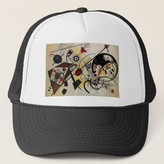Kandinsky Transverse Ongebroken Lijn Trucker Pet (Voorkant)