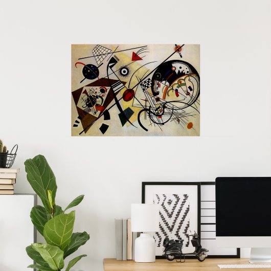Kandinsky Transverse Unbroken Line Art Poster (Bureau à domicile)