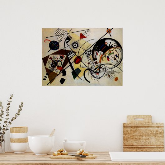 Kandinsky Transverse Unbroken Line Art Poster (Cuisine)