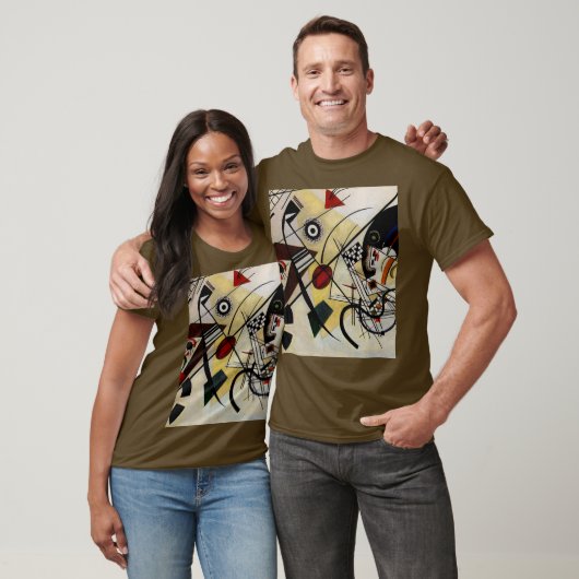 Kandinsky Transverse Unbroken Line Brown T-shirt (Unisex)
