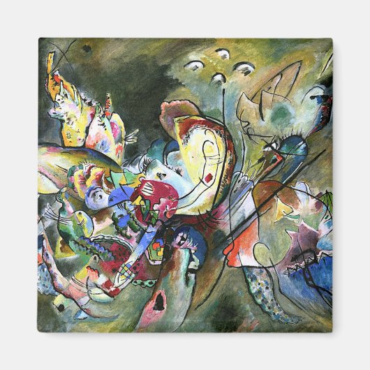 Kandinsky - Troubled, abstracte kunst Magneet (Voorkant)
