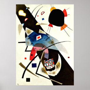 Kandinsky - Twee Zwarte Spelen Poster