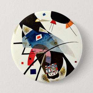 Kandinsky - Twee Zwarte Spelen Ronde Button 7,6 Cm