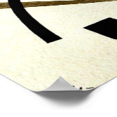 Kandinsky - Twee zwarte spots Poster (Hoek)