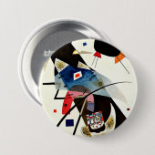 Kandinsky - Twee zwarte spots Ronde Button 7,6 Cm (Voorkant /achterkant)