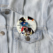 Kandinsky - Twee zwarte spots Ronde Button 7,6 Cm (In situ)