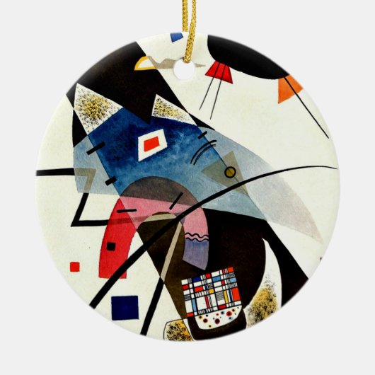 Kandinsky - Twee Zwarte Vlekken, Keramisch Ornament (Voorkant)