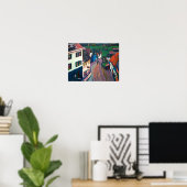 Kandinsky - Uitzicht van het raam van de Griesbrau Poster (Thuiskantoor)