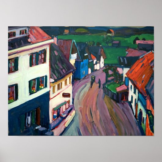 Kandinsky - Uitzicht van het raam van de Griesbrau Poster (Voorkant)