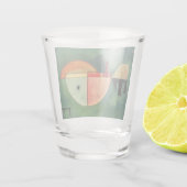 Kandinsky Upward Abstract Painting Green Shot Glas (Achterkant)